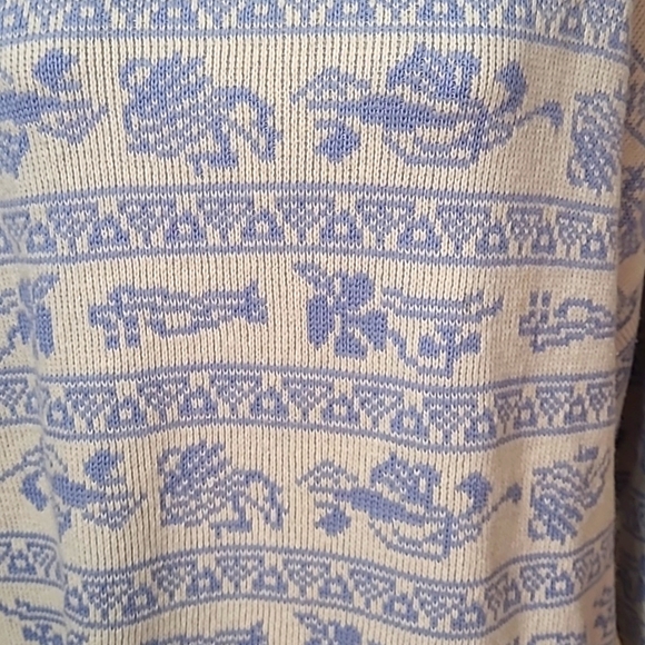 Vintage 80s Boxy Oversized Wool Sweater bu Phyllis Keitlen, Size Large - Picture 3 of 10